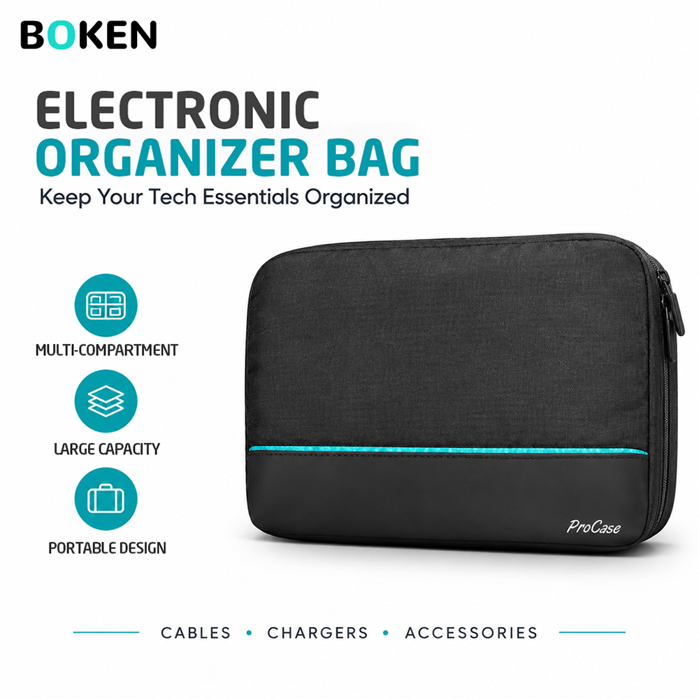 Tech Accessories Storage - Przenośna torba do przechowywania akcesoriów elektronicznych,